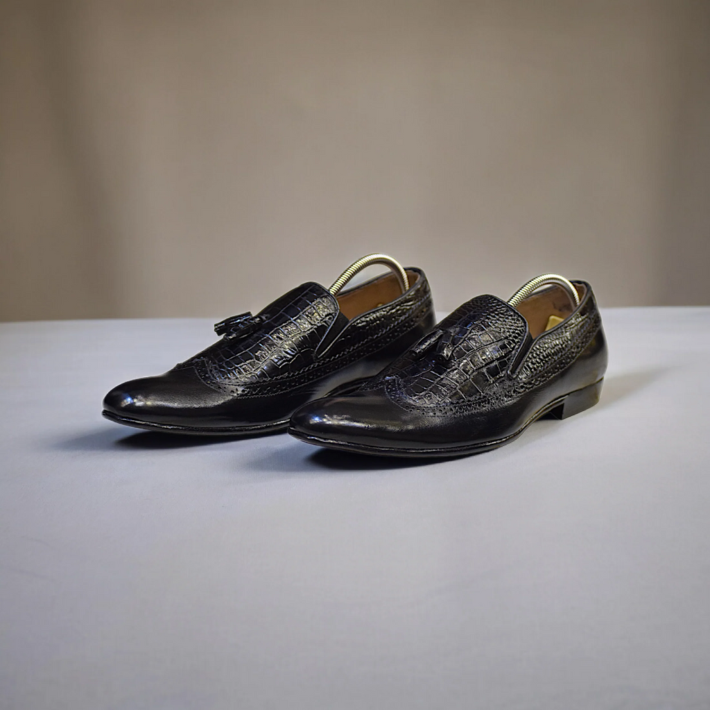 Jurassic World ER S 63 Black Leather Shoes For Men